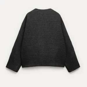 ZARA　ZARA ZW MANTECO ウールジャケット　Sサイズ　グレー ZARA ZARA ZW MANTECO ウールジャケット Sサイズ グレー - メルカリ